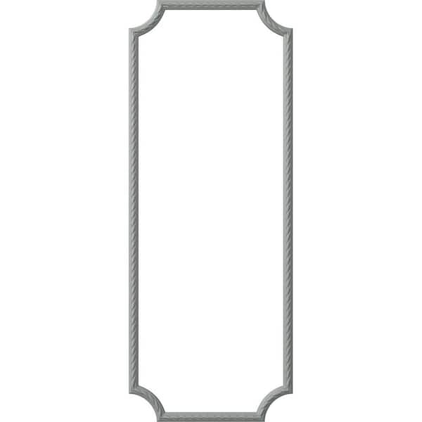 Ekena Millwork 28 in. W x 72 in. H Unfinished Polyurethane Reeded Acanthus Leaf Panel Moulding Kit (Single Panel)