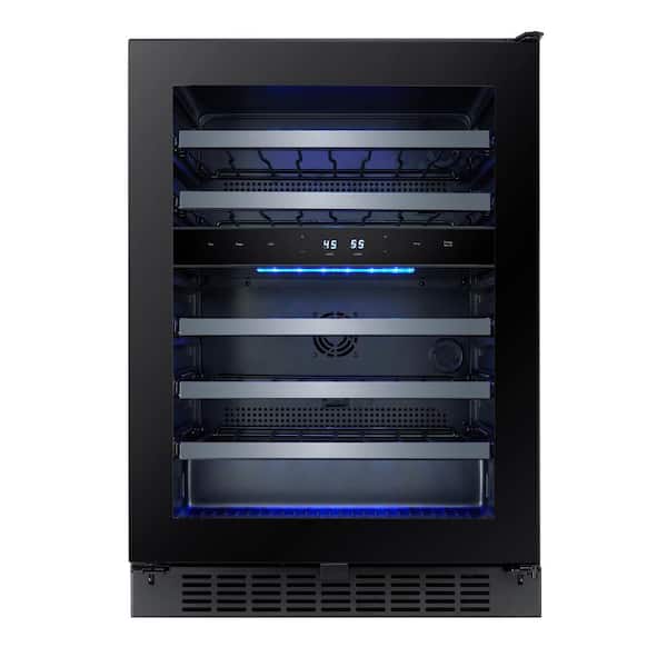 Transcend 24 in. 46 Bottle Panel-Ready Single Door Dual Zone Built-In Wine Cooler