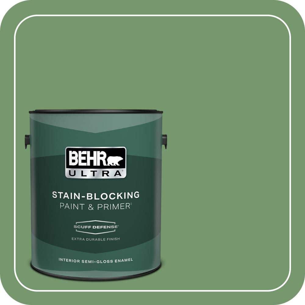 1 gal. #PPU11-03 Botanical Green Extra Durable Semi-Gloss Enamel Interior Paint & Primer price history on PriceWatchPro