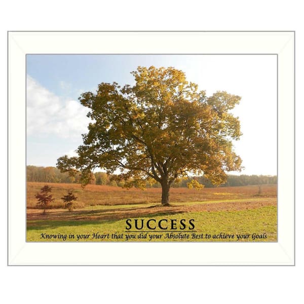HomeRoots Charlie Success 1-Piece Framed Wall Art 18 in. x 14 in.