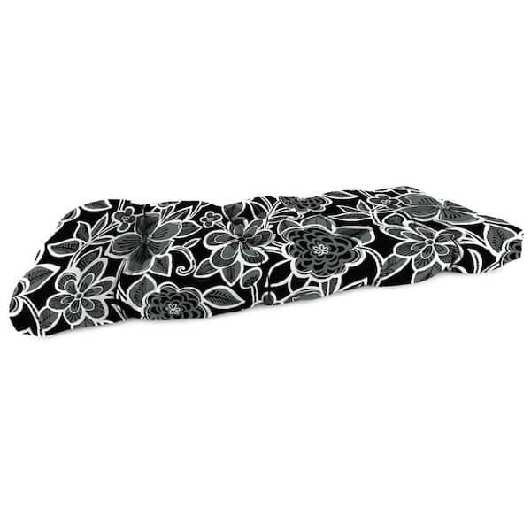 Jordan Manufacturing 44 in. L x 18 in. W x 4 in. T Outdoor Rectangular Wicker Settee Bench Cushion in Halsey Shadow