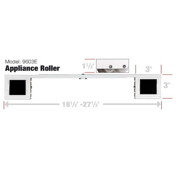 Shepherd 18-1/4 in. - 28 in. Aluminum Steel Appliance Rollers (8-Pack)  9603-4 - The Home Depot