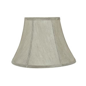 13 in. x 9.5 in. Silver Grey Bell Lamp Shade
