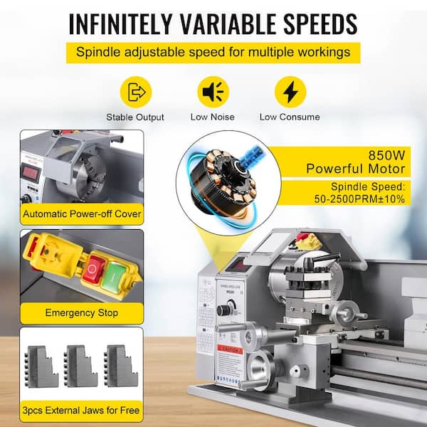 Powerful mini metal lathe machine discount