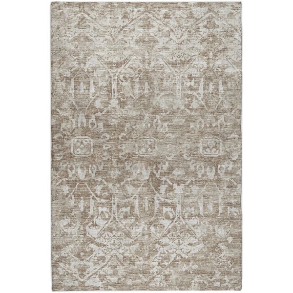 Dream Shag Premium Machine Washable Abstract ADS40 Taupe 10 ft. x 14 ft. Area Rug
