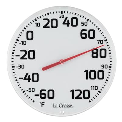 8-Inch Diameter White Outdoor Dial Thermometer - Sarasota, FL