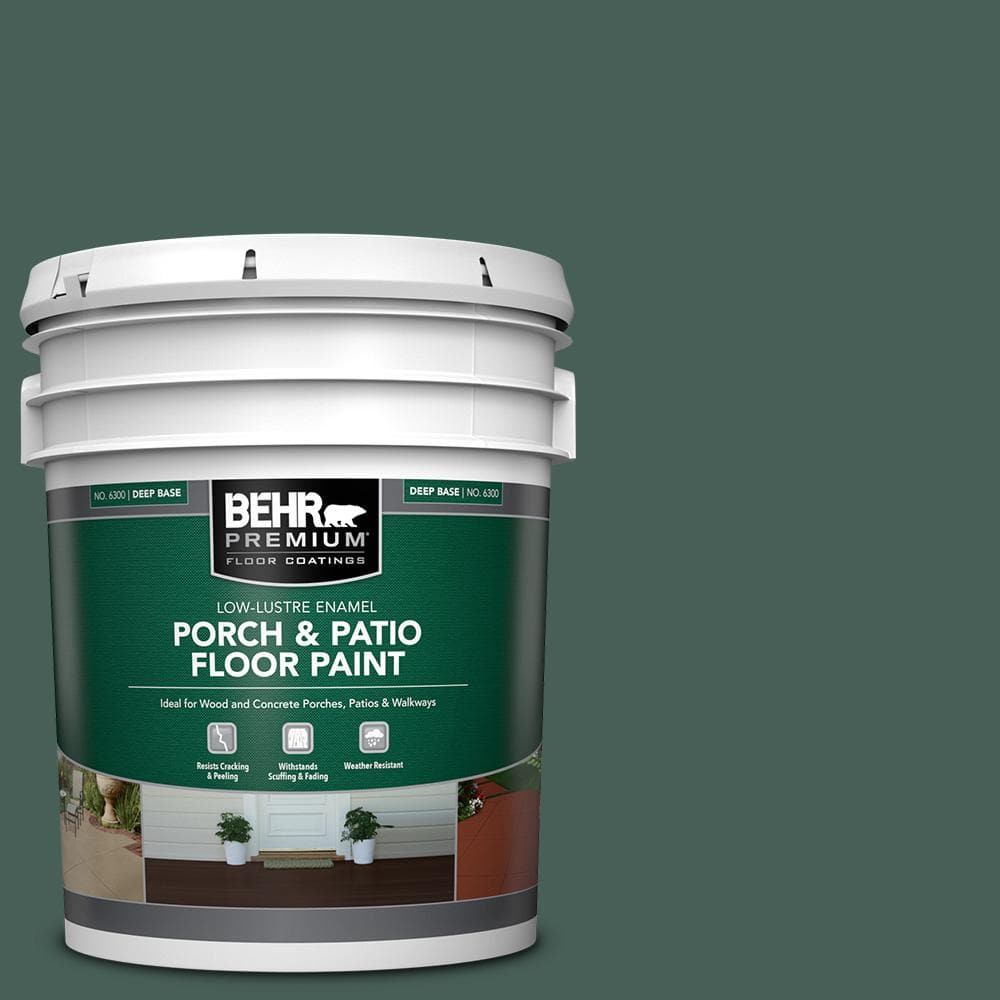 BEHR PREMIUM 5 gal. #M440-7 Rainforest Low-Lustre Enamel Interior/Exterior  Porch and Patio Floor Paint 630005 - The Home Depot