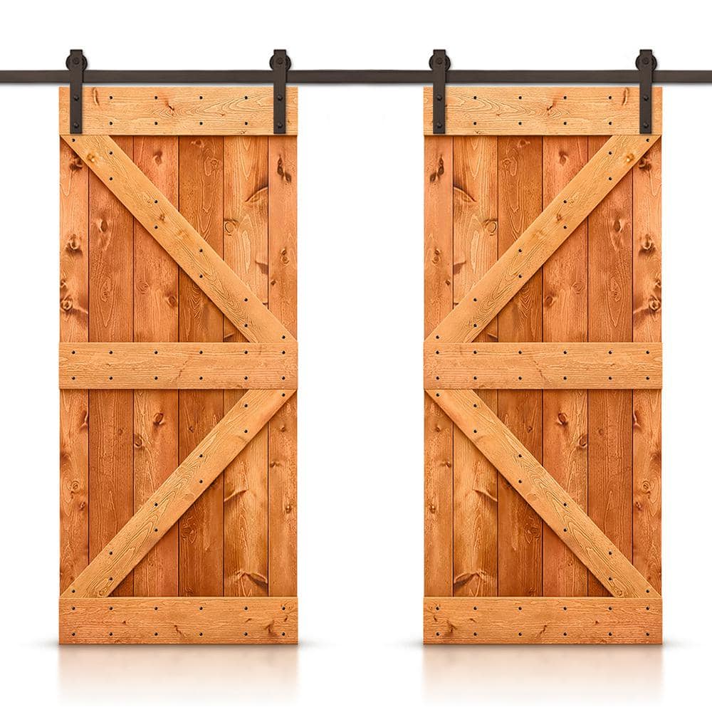 Reviews for CALHOME K 56 in. x 84 in. Red Walnut Stained DIY Solid Pine