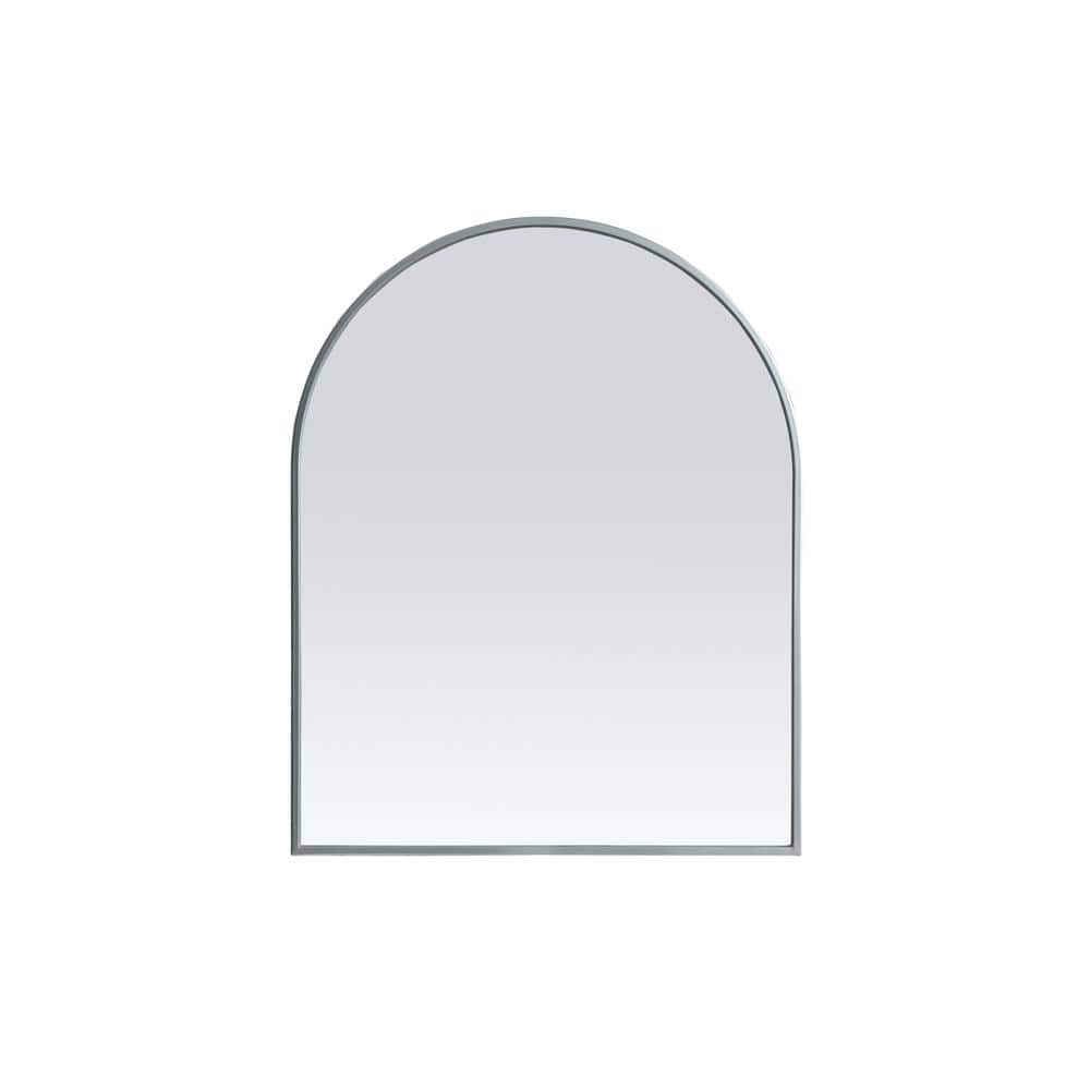 Simply Living 24 in. W x 30 in. H Arch Metal Framed Silver Mirror