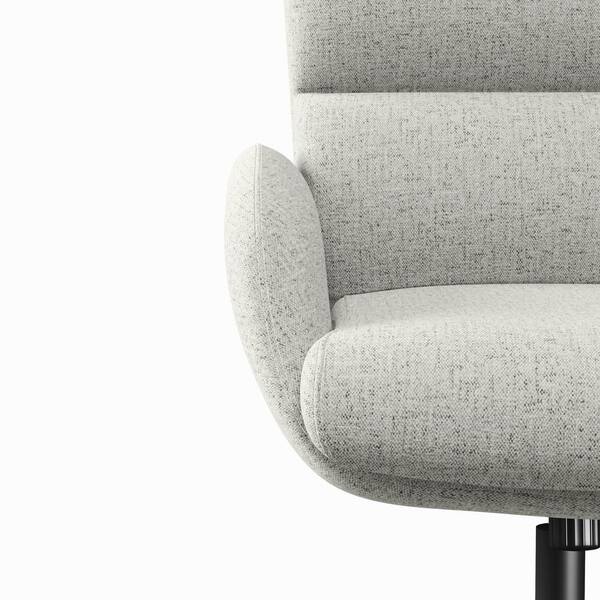 sophitza heather gray tweed swivel rocker chair and storage ottoman