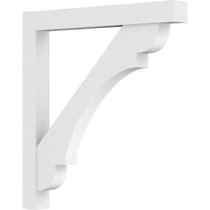 3 in. x 36 in. x 36 in. Olympic Bracket with Block Ends, Standard Architectural Grade PVC Bracket