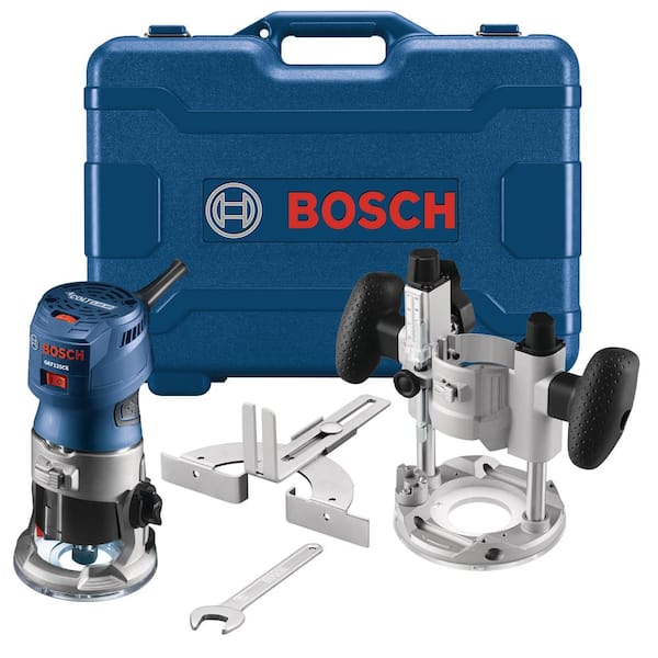 Bosch 1.25 HP Variable Speed Palm Router Combo Kit w/LED lighting