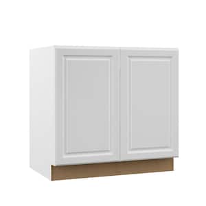 Designer Series Elgin Assembled 36x34.5x23.75 in. Full Height Door Base Kitchen Cabinet in White