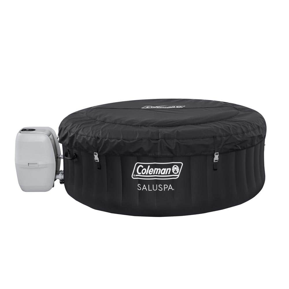 Coleman Black and White Inflatable Round 4-Person Hot Tub with AirJets