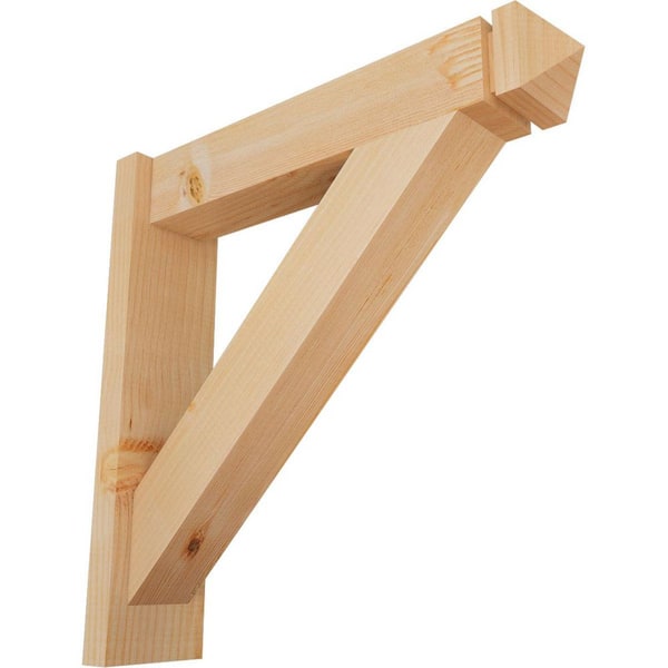 Ekena Millwork 6 in. x 24 in. x 24 in. Douglas Fir Traditional Arts and Crafts Smooth Outlooker