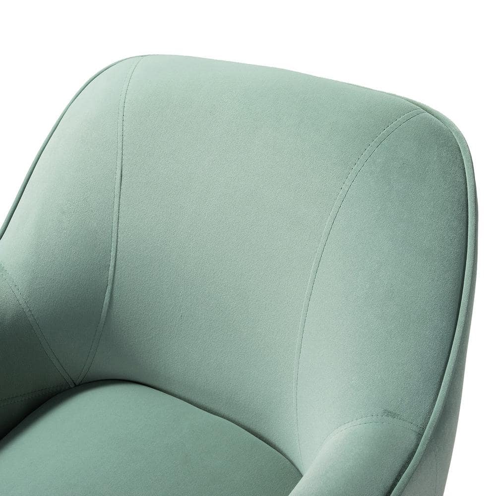 Sage Velvet Accent Chair with Gold Metal Legs