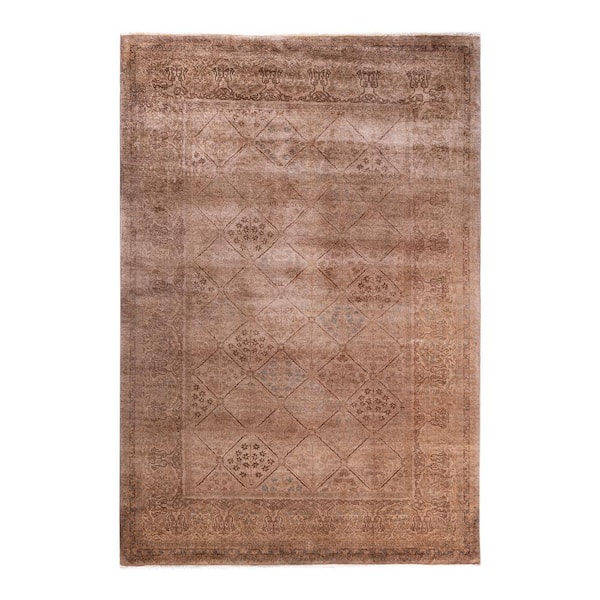Solo Rugs Fine Vibrance Beige 5 ft. x 8 ft. Solid Wool Indoor Area Rug