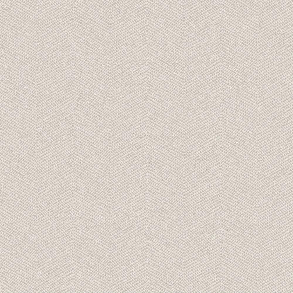 Natural Cream Chevron Textured Non-Woven Wallpaper Roll