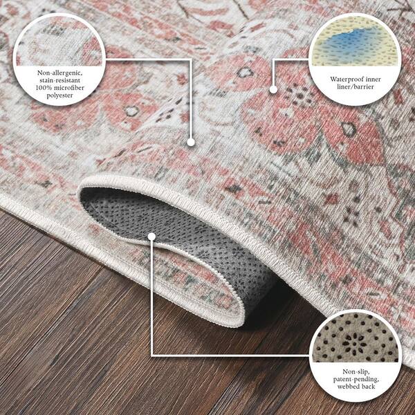 Lerik Multicolor Washable Rug 5 ft. x 7 ft. Area Rug