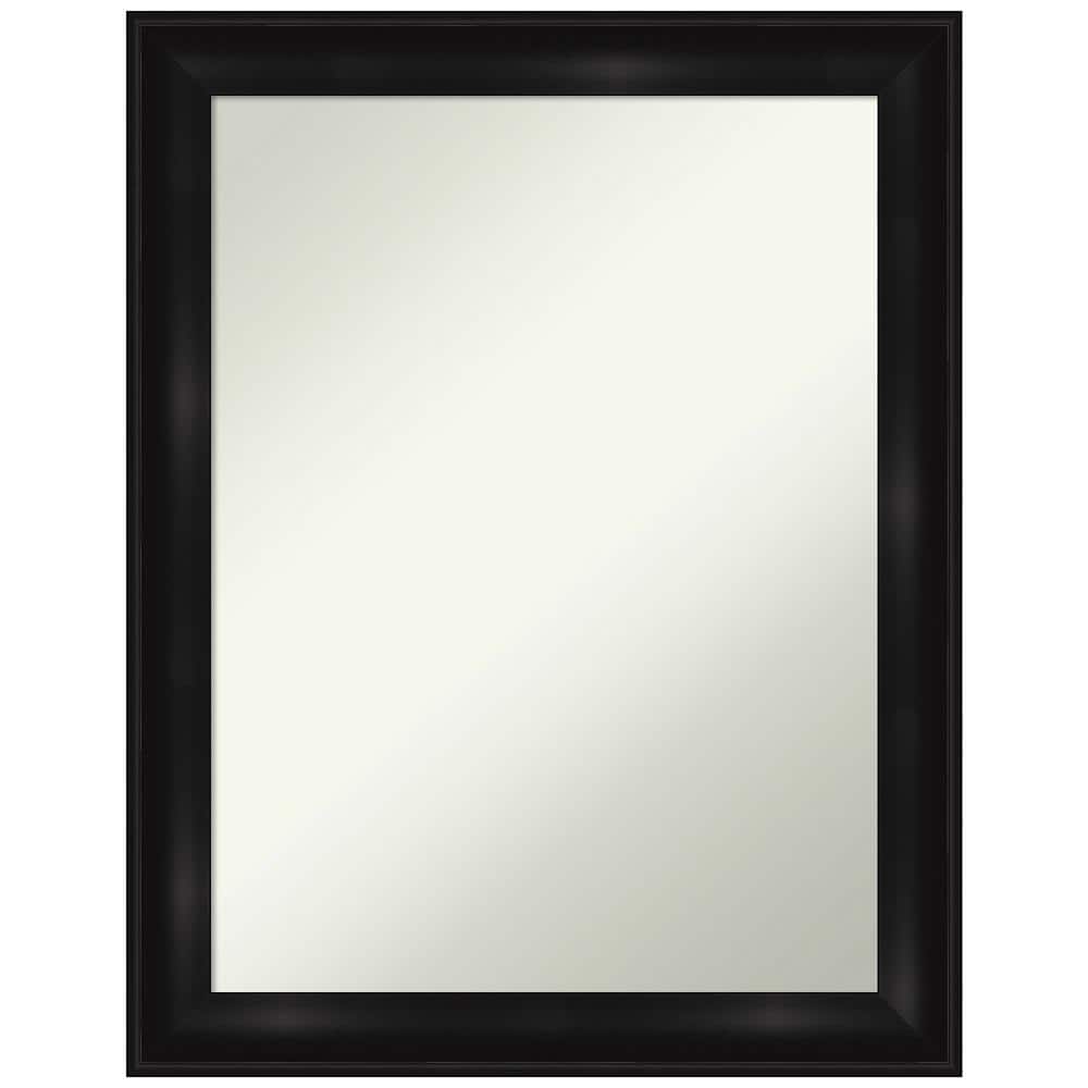 Grand Black Narrow 22" x 28" Non-Beveled Bathroom Vanity Mirror