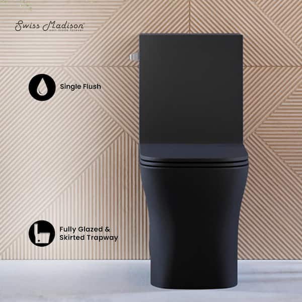 Swiss Madison Concorde 1-piece 1.28 GPF Single Flush Square Toilet