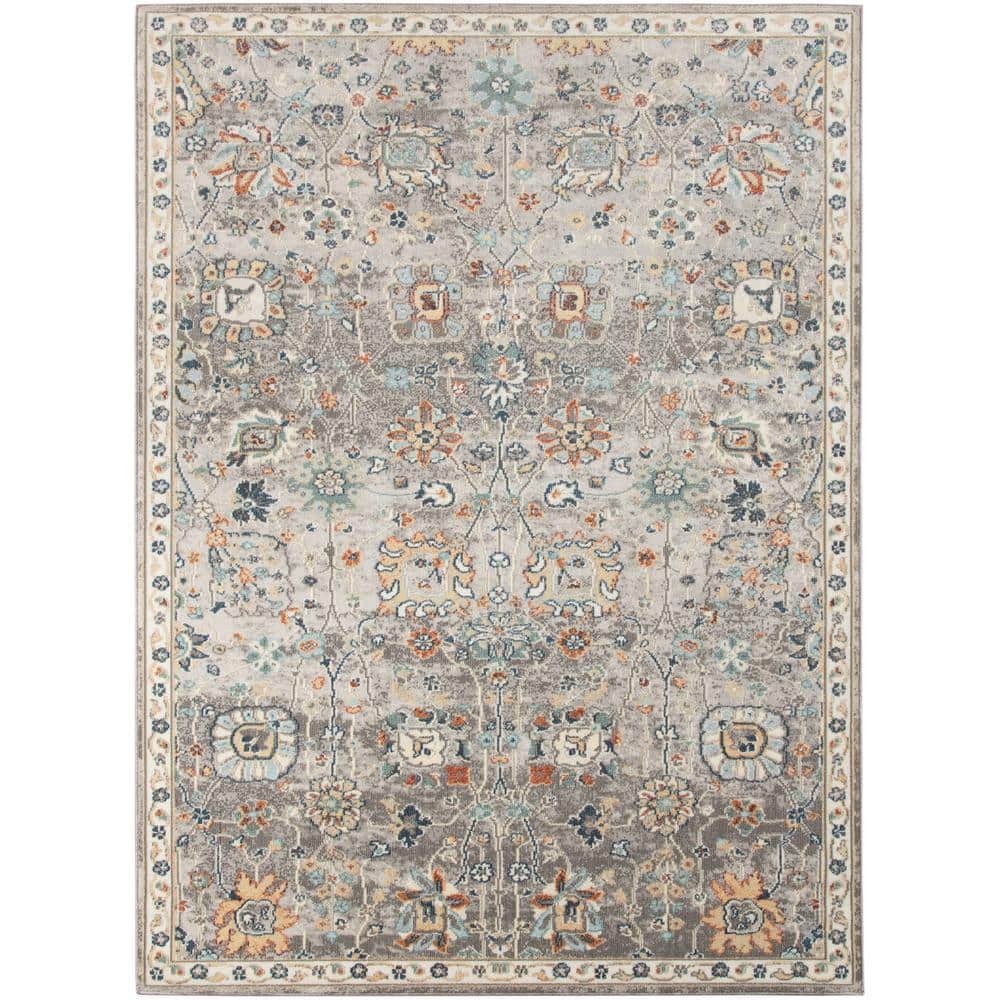 Amer Rugs Bohemian 8x10 Area Rug Gray Polypropylene Rectangle Low Pile ...