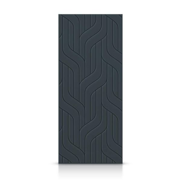 CALHOME 24 in. x 84 in. Hollow Core Charcoal Gray Painted Composite MDF Interior Door Slab
