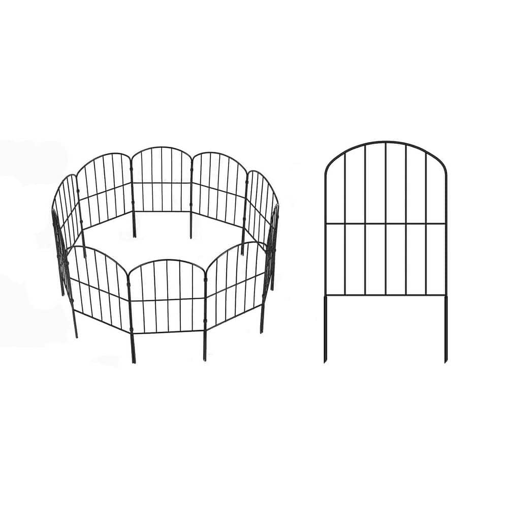 3 in. Rustproof Metal Wire Decorative Garden Fence 24in High Arched Design for Yard Patio Animal Barrier 10 Panels price history on PriceWatchPro
