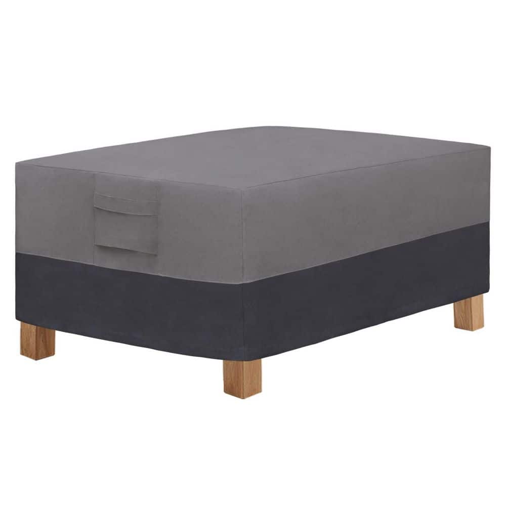 48 in. x 28 in. x 16 in. Gray and Dark Gray UV Resistant Patio Coffee Table Cover, Waterproof Rectangular Table Cover price history on PriceWatchPro