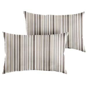Sunbrella Highlight Linen Rectangle Indoor/Outdoor Lumbar Pillow (2-Pack)