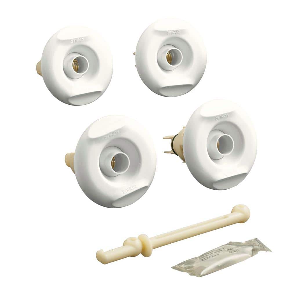 Flexjet Whirlpool Trim Kit with Four Jets in White