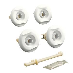 Flexjet Whirlpool Trim Kit with Four Jets in White
