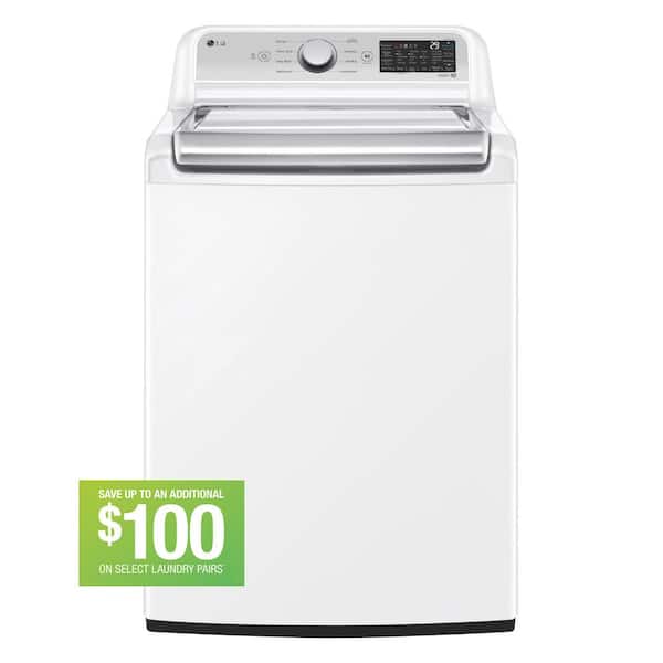 LG 5.5 cu. ft. SMART Top Load Washer in White with Impeller, NeverRust Drum and TurboWash3D Technology