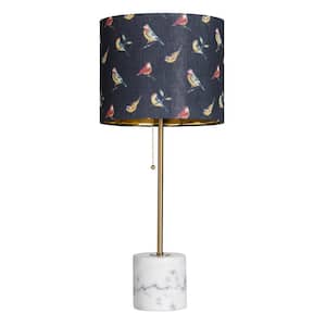 Isla Marble Base Lamp with Bird Shade