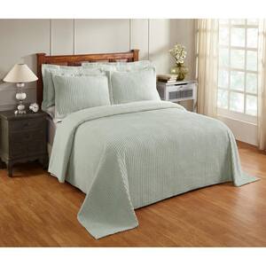 Jullian Collection 3-Piece Sage Full 100% Cotton Tufted Unique Luxurious Bedspread Set