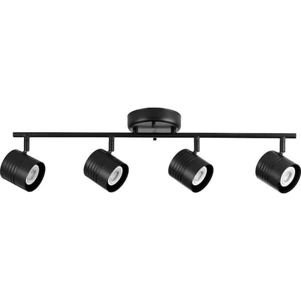 Progress Lighting Kitson 4-Light Black Halogen Track Lighting Head