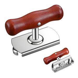 Adjustable Stainless Steel Jar Opener with Clamp Teeth for 1-4 in. Bottle and Can Lids for Seniors and Weak Hands