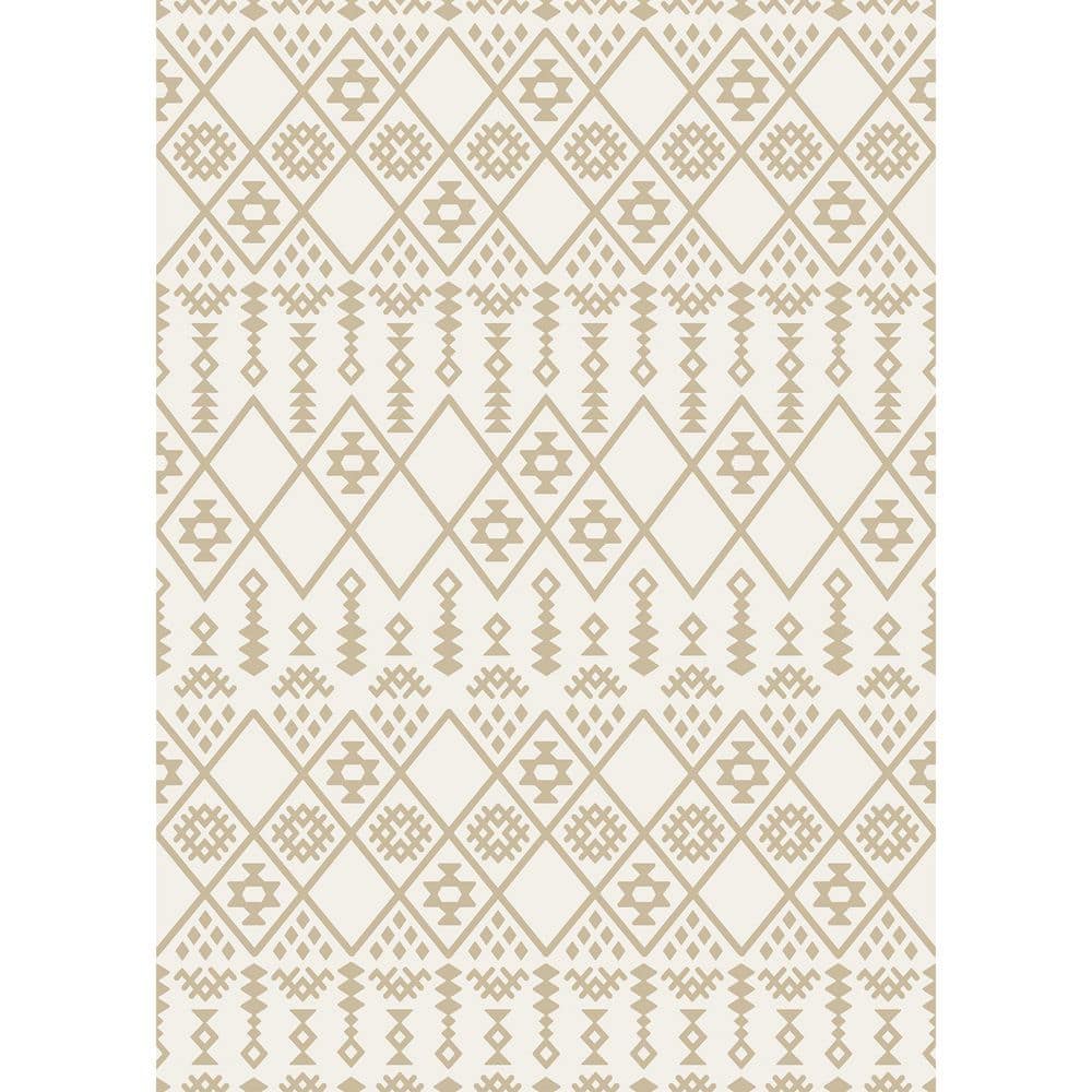 Casimodo 5 ft. x 7 ft. Yellow Diamond Geometric Washable Microfleece Area Rug price history on PriceWatchPro