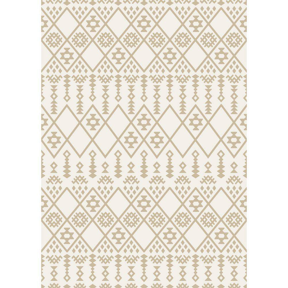 Casimodo 8 ft. x 10 ft. Yellow Diamond Geometric Washable Microfleece Area Rug price history on PriceWatchPro