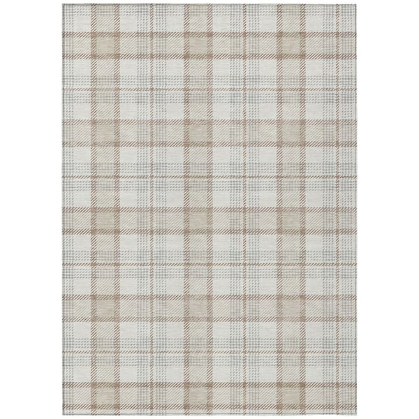 Chantille Machine Washable Indoor/Outdoor Abstract ACN1052 Linen 3 ft. x 5 ft. Area Rug
