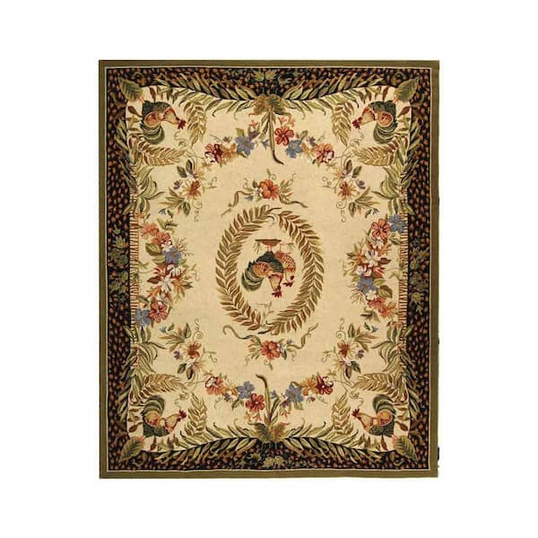 Chelsea 10 ft. x 14 ft. Creme/Black Novelty Area Rug