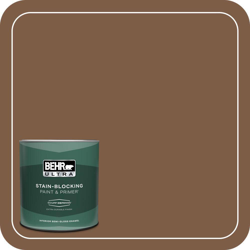 1 qt. #BXC-65 Outback Brown Extra Durable Semi-Gloss Enamel Interior Paint & Primer price history on PriceWatchPro