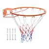 VEVOR Basketball Rim Wall Door Mounted Basketball Hoop Heavy Duty Q235 Basketball Flex Rim Goal Replacement with Net Standard 18 Indoor and Outdoor