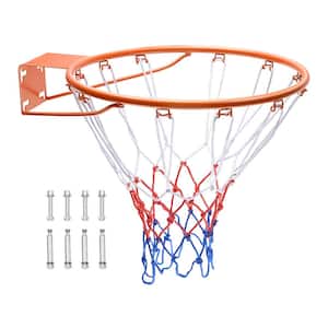 18 in. Basketball Rim Q235 Basketball Flex Rim Goal Replacement Standard Indoor Outdoor Hanging Hoop