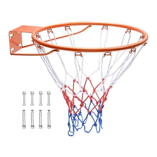 VEVOR 18 in. Basketball Rim Q235 Basketball Flex Rim Goal Replacement Standard Indoor Outdoor Hanging Hoop