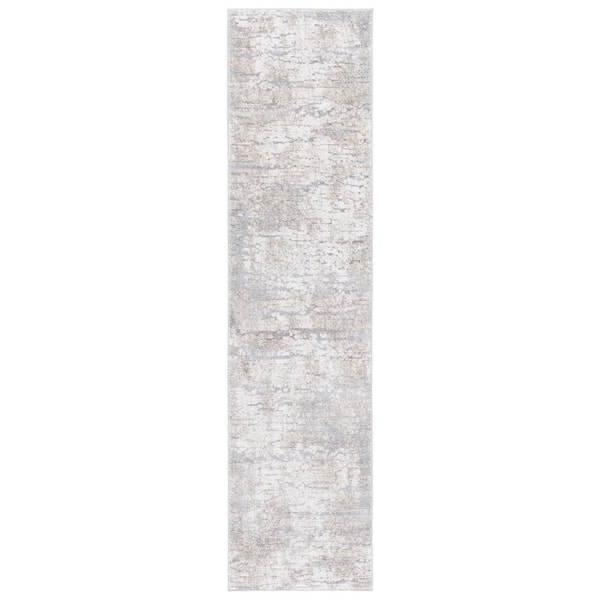 Spirit 2 ft. x 20 ft. Taupe/Ivory Marble Runner Rug