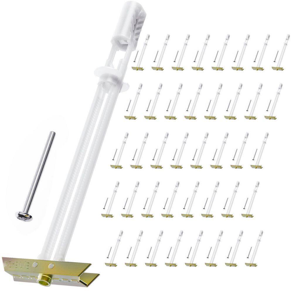 Heavy Duty Steel Drywall Anchor with Included Bolts for 3/16 in.-24 in. Fastener Size for TV Mounting, Gold (40-Pack) price history on PriceWatchPro