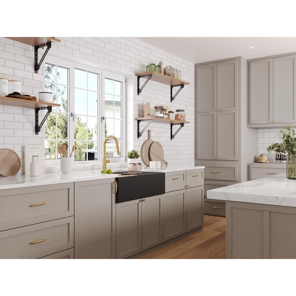 30-Inch Dark Brown Stainless Steel Farmhouse Drop-In Sink