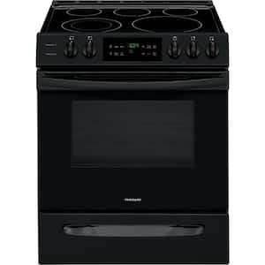 30 in. 5.0 cu. ft. Single Oven Electric Range with Self-Cleaning Oven in Black