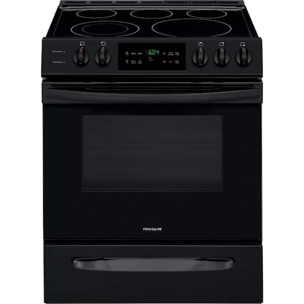 black enamel with nvs black glass frigidaire single oven electric ranges ffeh3054ub 64 600